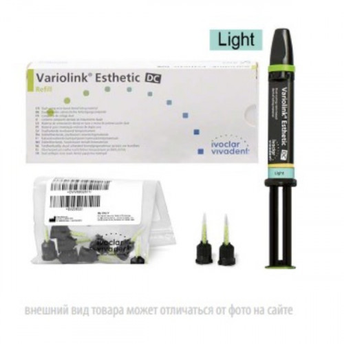 Вариолинк Эстетик ДиСи/Variolink Esthetic DC Refill цемент дв.отв-я СВЕТЛЫЙ+, двойной шпр 5г, арт.66, артикул 52995