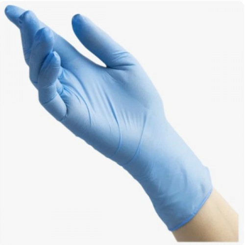 Перчатки Nitrile текстурированные на пальцах нестерильные S, голубые, 50пар Benovy, артикул 50640